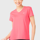 POLERA M/C V-NECK RASPERRY