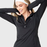 PRIMERAS CAPAS LS HALF ZIP BLACK
