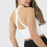 TOP  CROSS BACK CROP WHITE