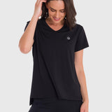 REMERA M/C V-NECK BLACK