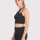 TOP  ONE SHOULDER CROP BLACK