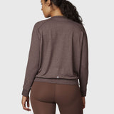 POLERA M/C CREW NECK REC MELANGE CHOCOLATE