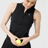 POLERA S/M TANK HALF ZIPPER REC BLACK