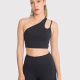 TOP  ONE SHOULDER CROP BLACK