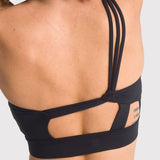 TOP  STRAPPY ONE SHOULDER BLACK