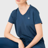 POLERA M/C V-NECK DENIM BLUE