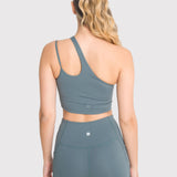 TOP  ONE SHOULDER CROP GREEN