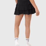 FALDA WOVEN PLEATED SKORT BLACK