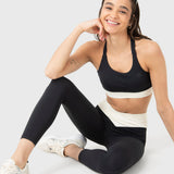 CALZA HR ANKLE LEG EVA BLACK/OFF WHITE