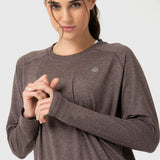 POLERA M/C CREW NECK REC MELANGE CHOCOLATE