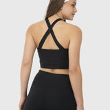 TOP  CROSS BACK CROP BLACK