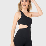 ENTERITO ONESHOULDER JUMPSUIT BLACK